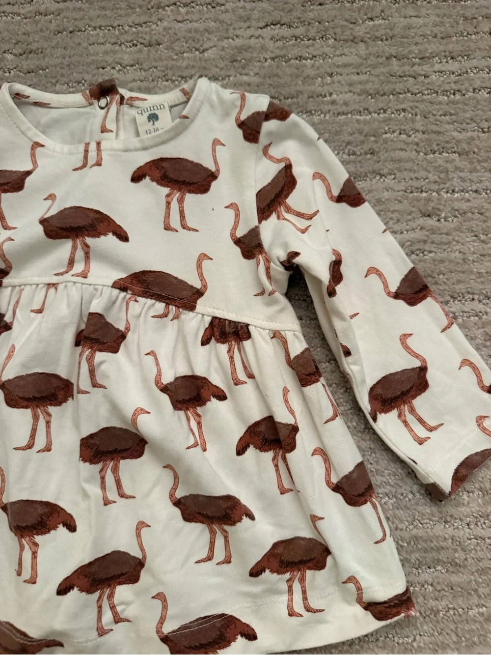 Kate Quinn Ostrich Dress & Bloomer Set 12-18mo